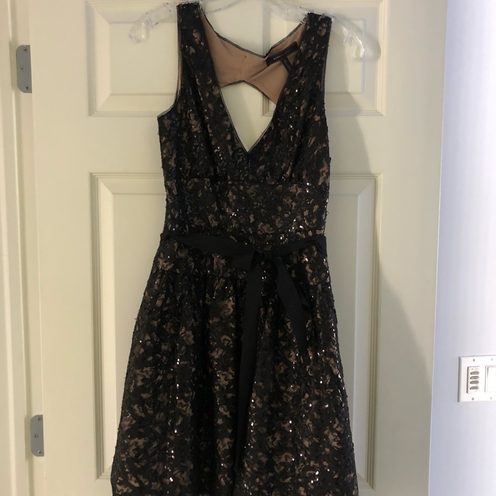 BCBG MAXAZRIA shimmery black dress